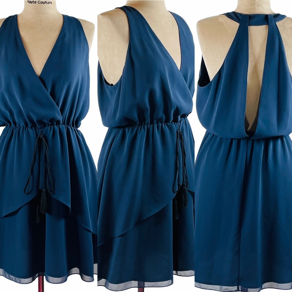 BCBG GENERAL Navy Blue Sleeveless Dress - Picture 4 of 9
